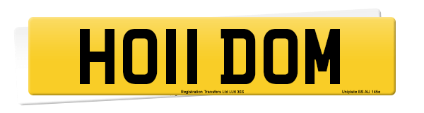 Registration number HO11 DOM
